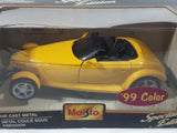 1999 Maisto Special Edition 1997 Chrysler Prowler '99 Color Yellow 1:24 Scale Die Cast Toy Car Vehicle New in Box