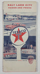 Vintage 1962 Texaco Salt Lake City Ogden and Provo Road Map 18" x 24 3/4