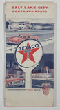 Vintage 1962 Texaco Salt Lake City Ogden and Provo Road Map 18" x 24 3/4