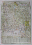 Vintage 1961 Texaco Idaho Road Map 18" x 26 3/4"