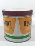 Vintage Black Cat Fine Cut Cigarette Tobacco Metal Tin Can with Matinee Lid