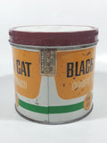 Vintage Black Cat Fine Cut Cigarette Tobacco Metal Tin Can with Matinee Lid