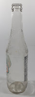 Jarritos Mango 9 1/4" Tall 370mL 12.5 Fl Oz. Embossed Clear Glass Soda Pop Bottle