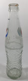 Pepsi 8 3/4" Tall 237mL Embossed Clear Glass Soda Pop Bottle