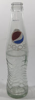 Pepsi 8 3/4" Tall 237mL Embossed Clear Glass Soda Pop Bottle