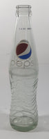Pepsi 8 3/4" Tall 237mL Embossed Clear Glass Soda Pop Bottle