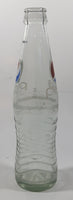 Pepsi 8 3/4" Tall 237mL Embossed Clear Glass Soda Pop Bottle