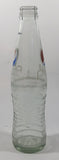 Pepsi 8 3/4" Tall 237mL Embossed Clear Glass Soda Pop Bottle
