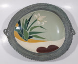 Vintage O.S.K. Line Japanese Hand Painted Lacquerware Bowl Dish