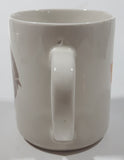 Denny's Bah-Humbug! Christmas Themed White 3 3/4" Tall Ceramic Coffee Mug Cup Handle Chip