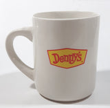 Denny's Bah-Humbug! Christmas Themed White 3 3/4" Tall Ceramic Coffee Mug Cup Handle Chip