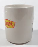 Denny's Bah-Humbug! Christmas Themed White 3 3/4" Tall Ceramic Coffee Mug Cup Handle Chip