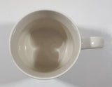 Denny's Bah-Humbug! Christmas Themed White 3 3/4" Tall Ceramic Coffee Mug Cup Handle Chip