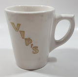 Vintage VIP'S Restaurant Buffalo China 3 3/4" Tall Ceramic Coffee Mug Cup