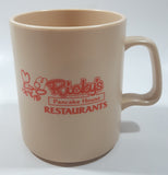 Rare Vintage Ricky's Pancake House Restaurants 3 3/4" Tall Plastic Coffee Mug Cup