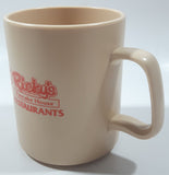 Rare Vintage Ricky's Pancake House Restaurants 3 3/4" Tall Plastic Coffee Mug Cup