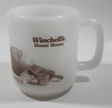 Vintage Glasbake Winchell's Donut House 3 1/2" Tall Milk Glass Coffee Mug Cup