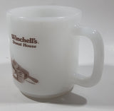 Vintage Glasbake Winchell's Donut House 3 1/2" Tall Milk Glass Coffee Mug Cup