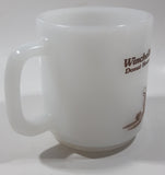 Vintage Glasbake Winchell's Donut House 3 1/2" Tall Milk Glass Coffee Mug Cup
