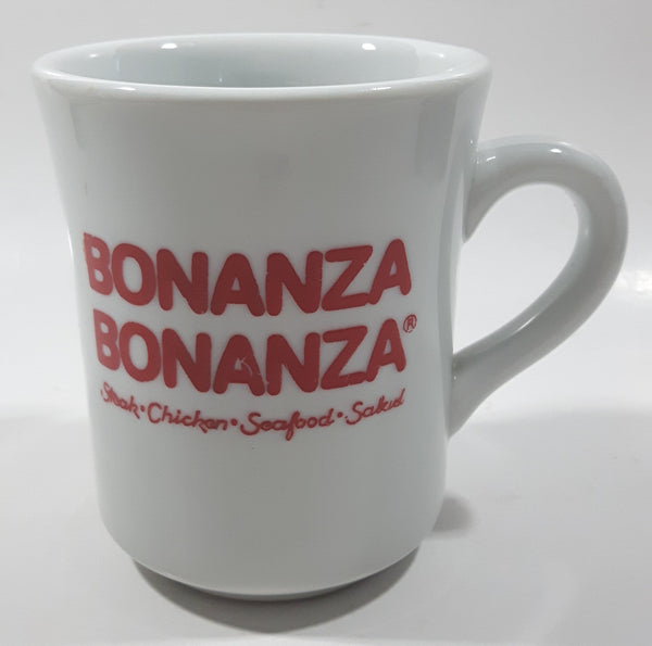 Vintage Schmidt Porcelain China Bonanza Restaurant Steak Chicken Seafood Salad 3 3/4" Tall Coffee Mug Cup