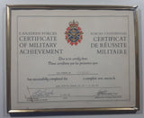 Vintage 1985 Commemoration of Canadian Citizenship and Canadian Forces Certificate Of Military Achievement Certificates Framed (No Glass)