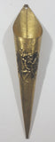 Vintage Hammered Brass 11" Long Cone Shaped Fireplace Match Holder