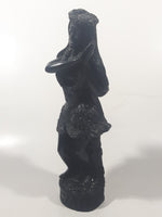 Vintage 1977 Coco Joe's Hawaii Hula Girl Dreams 8 1/4" Tall Carved Lava Rock Figurine Sculpture
