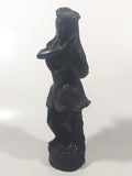 Vintage 1977 Coco Joe's Hawaii Hula Girl Dreams 8 1/4" Tall Carved Lava Rock Figurine Sculpture