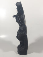 Vintage 1977 Coco Joe's Hawaii Hula Girl Dreams 8 1/4" Tall Carved Lava Rock Figurine Sculpture