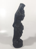 Vintage 1977 Coco Joe's Hawaii Hula Girl Dreams 8 1/4" Tall Carved Lava Rock Figurine Sculpture