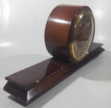 Vintage Vesna Soviet Union USSR Russian 15 3/4" Wide Wood Cased Key Wind Mantle Clock Needs Repair