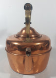 Vintage Goose Neck Copper Tea Pot Kettle with Black Wood Handle Made in England