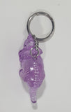 Translucent Purple Triceratops Dinosaur Miniature 1 1/8" x 2 1/4" Key Chain