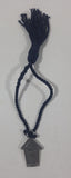 Bless This House Small House Shaped Charm Pendant on Black String