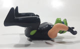 Black and Green Character with Helmet In Riding Pose 3 3/4" Tall Toy Figure