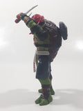 2015 Playmates Paramount Pictures TMNT Teenage Mutant Ninja Turtles Raphael 5 1/2" Tall Toy Action Figure Talking with Sound