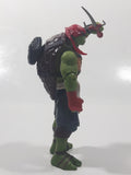 2015 Playmates Paramount Pictures TMNT Teenage Mutant Ninja Turtles Raphael 5 1/2" Tall Toy Action Figure Talking with Sound