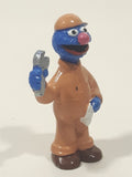 JHP Sesame Street Grover as Mechanic with Wrench 2 5/8" Tall PVC Toy Figure