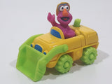 1997 Tyco Matchbox Sesame Street Animal Bull Dozer Front End Loader Yellow 3 1/4" Long Toy Vehicle