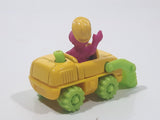 1997 Tyco Matchbox Sesame Street Animal Bull Dozer Front End Loader Yellow 3 1/4" Long Toy Vehicle