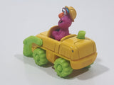 1997 Tyco Matchbox Sesame Street Animal Bull Dozer Front End Loader Yellow 3 1/4" Long Toy Vehicle