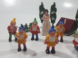 Snow White And The Seven Dwarfs Village Plastic Toy Characters with Trees, Building and Accessories Made in Hong Kong