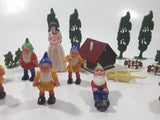Snow White And The Seven Dwarfs Village Plastic Toy Characters with Trees, Building and Accessories Made in Hong Kong