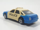Unknown Brand Police Cruiser Cops Blue and White Plastic Die Cast Toy Car Vehicle