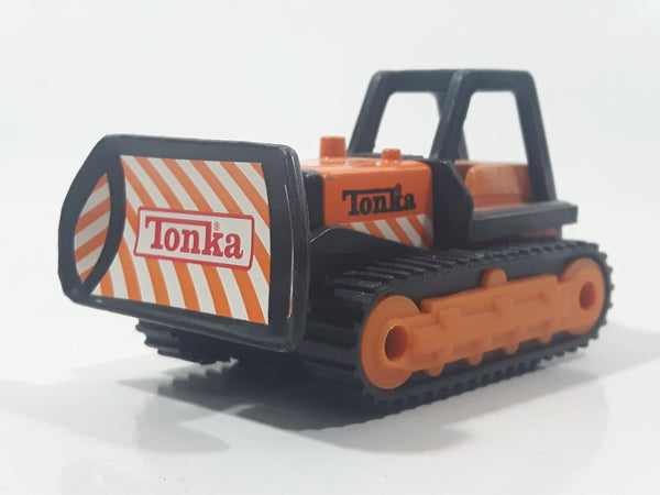 2003 McDonald's Hasbro Tonka Bulldozer Orange and Black Die Cast Toy Car Vehicle
