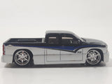 Maisto G Ridez 2004 Chevrolet Silverado SS Low Rider White and Dark Blue Die Cast Toy Car Vehicle with Rubber Tires