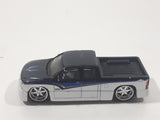 Maisto G Ridez 2004 Chevrolet Silverado SS Low Rider White and Dark Blue Die Cast Toy Car Vehicle with Rubber Tires
