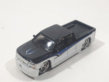Maisto G Ridez 2004 Chevrolet Silverado SS Low Rider White and Dark Blue Die Cast Toy Car Vehicle with Rubber Tires