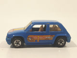 1991 Hot Wheels Renault 5 GT Turbo Blue Die Cast Toy Car Vehicle