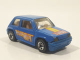1991 Hot Wheels Renault 5 GT Turbo Blue Die Cast Toy Car Vehicle